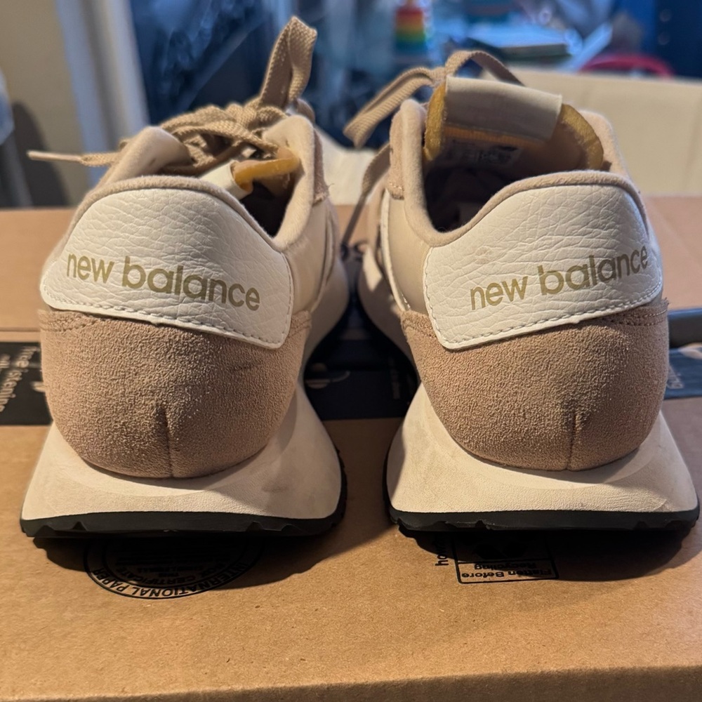 New Balance Beige Cream Platform Sneakers - Picture 3 of 6